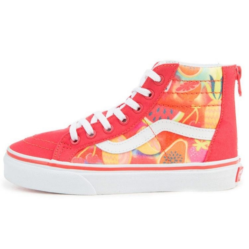 Vans "Off the Wall" Kids Sparkling Fruits Zipper High-Tops - Size 10.5